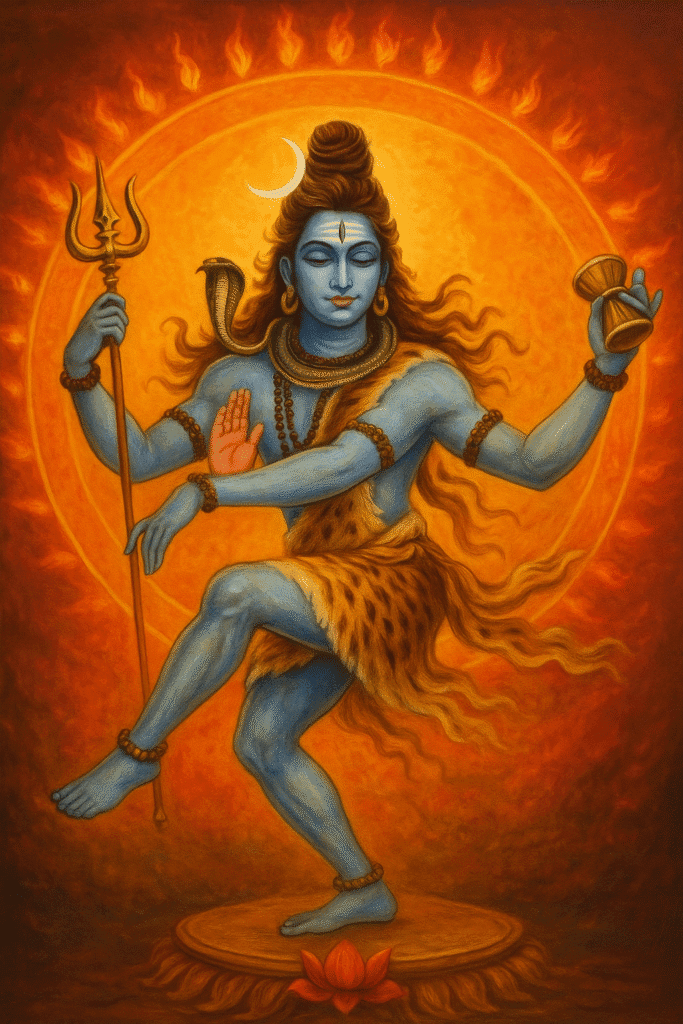 Bhagwan Shiv Ji Ka Adbhut Itihaas 6 Lord Shiva performing the cosmic dance of Nataraj – symbolizing creation, preservation, and destruction of the universe.