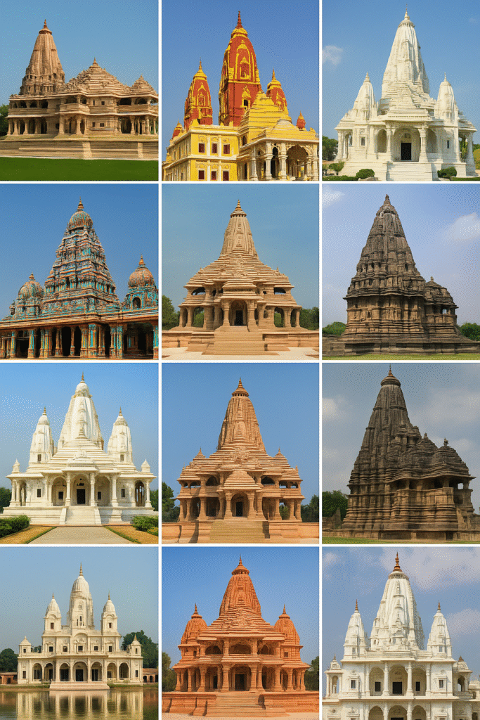 Bhagwan Ram Ka Sampoorna Jeevan: Janam, Vanvaas, Ramayan Ki Kahani Aur Adarsh Jeevan Ki Seekh 9 Traditional sandstone temple with intricate carvings and a shikhar design, representing North Indian temple architecture.