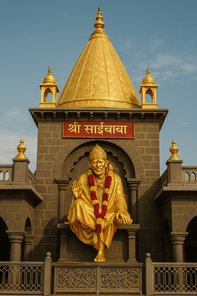 Shirdi Sai Baba Ki Jeevan Gatha Or Unki Divya Leelayen 5 Shirdi Sai Baba Mandir ka sunehra pratima – shraddha aur saburi ka kendra