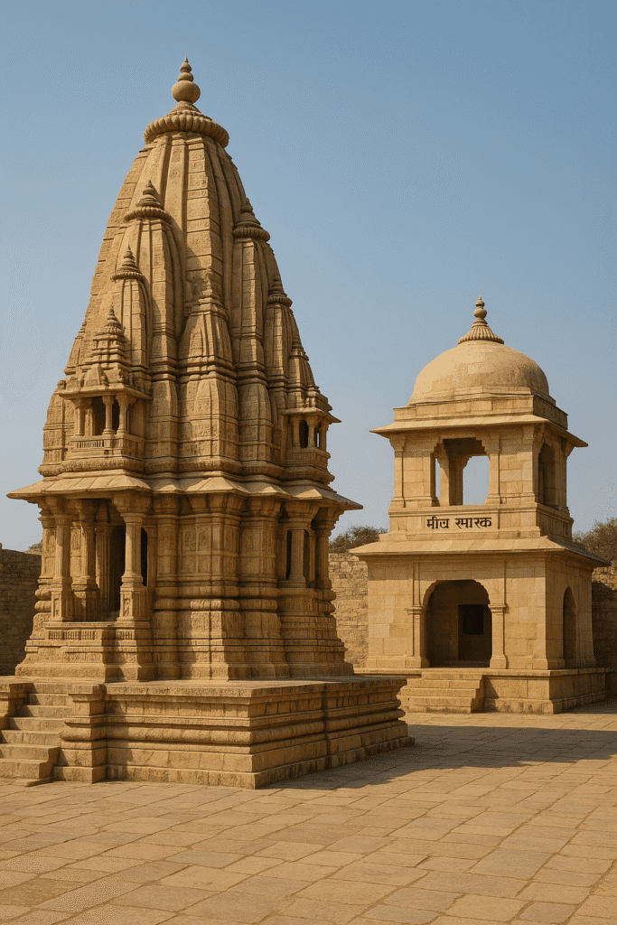 Shri Krishna Ki Deewani – Bhakt Meera Bai Ki Prem Gatha 10 Chittorgarh mein sthit Meera Bai ka prachin mandir aur Meera Smarak – Rajasthan ke itihaasik aur bhakti sthal ka ek drishya.